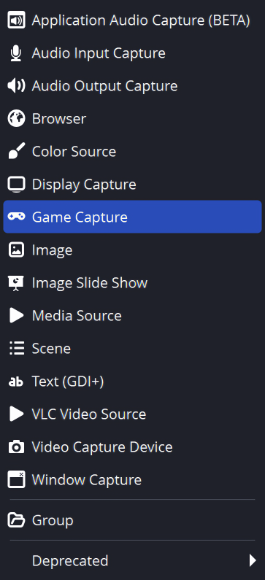 Sources Menu