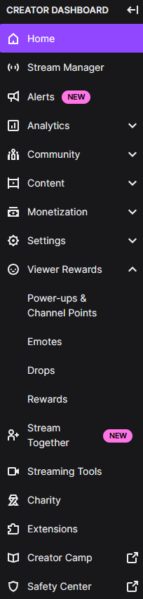 Channel Point Menu