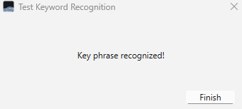Key Phrase Recognised VA
