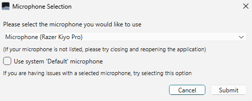 Select Microphone VA