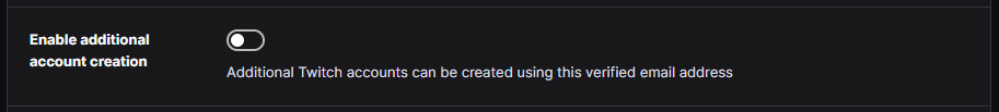 Twitch Additional Accounts