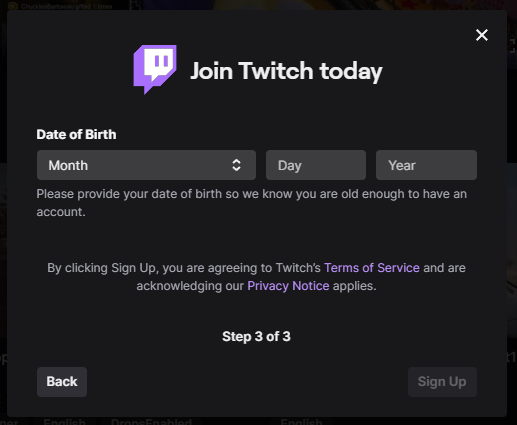 Twitch DOB