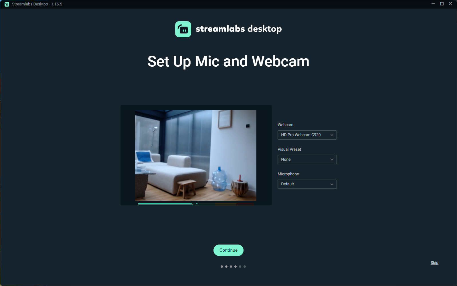 SLOBS Webcam & Mic Setup